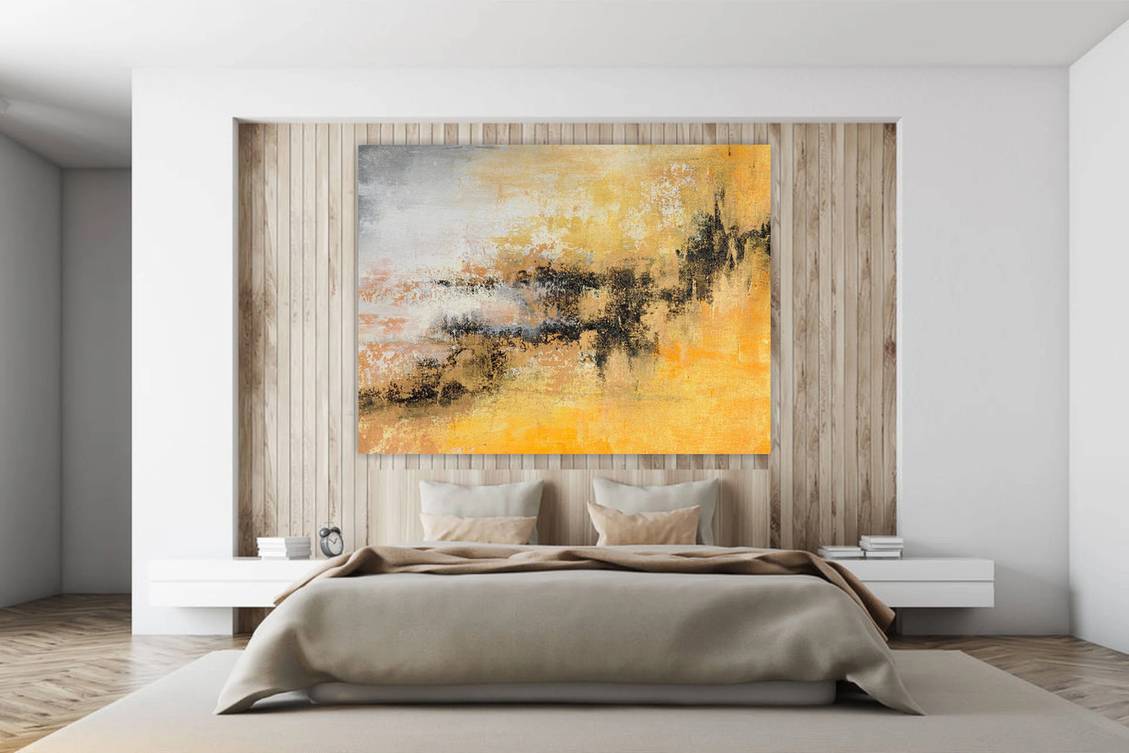 Gray Living Room Hallway Abstract Canvas Wall Art 3CH3E wall art